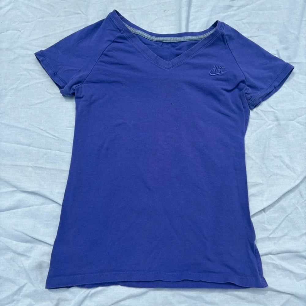 Nike Blue Fitted Short Sleeve Tee